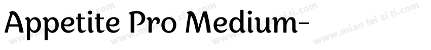 Appetite Pro Medium字体转换